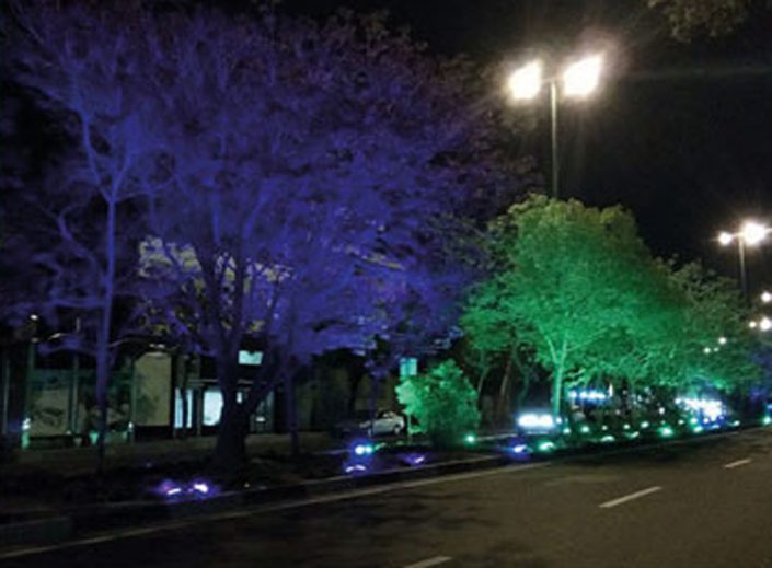 نورپردازی حد فاصل میدان آزادگان و بسیج شهر نجف آباد