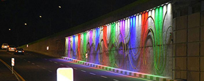 نورپردازی پل شهید حججی نجف آباد